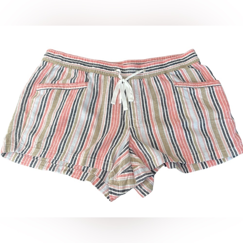 🔥💙Cute GAP shorts size XL navy/LT blue/tan/pink with drawstring waist,pockets!